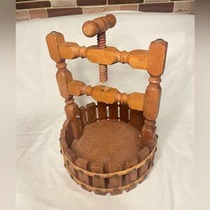 Vintage wood screw wishing well nutcracker.